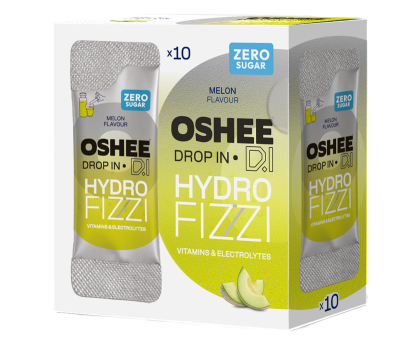 Zdrowa żywność OSHEE Proszek musujący DROP IN Hydrofizzi melon 10 saszetek
